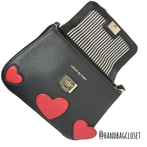 Kate Spade Red Heart Valentine’s Day Alexya Rare Novelty Bag - Picture 7 of 16